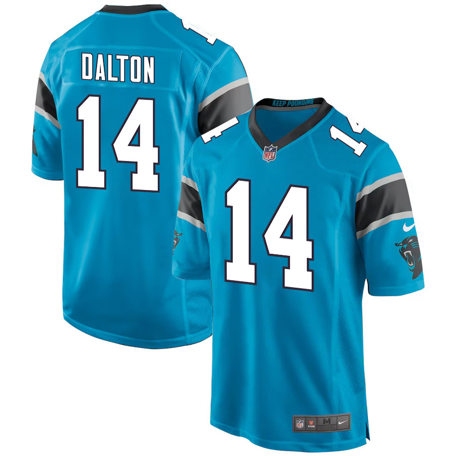 Andy Dalton 14 Carolina Panthers Men Game Stitched Jersey – Blue