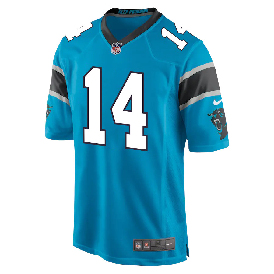 Andy Dalton 14 Carolina Panthers Men Game Stitched Jersey – Blue