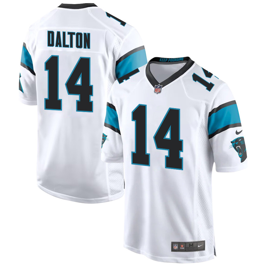 Andy Dalton 14 Carolina Panthers Men Game Stitched Jersey – White