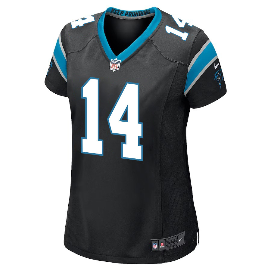 Andy Dalton 14 Carolina Panthers Women Game Stitched Jersey – Black