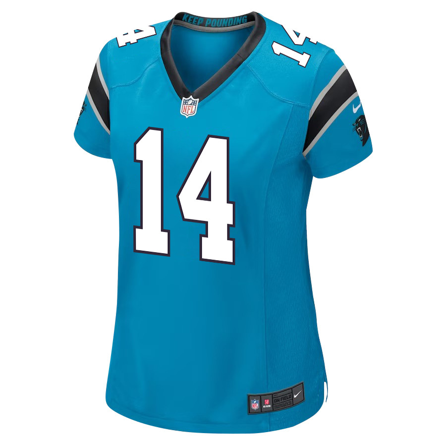 Andy Dalton 14 Carolina Panthers Women Game Stitched Jersey – Blue
