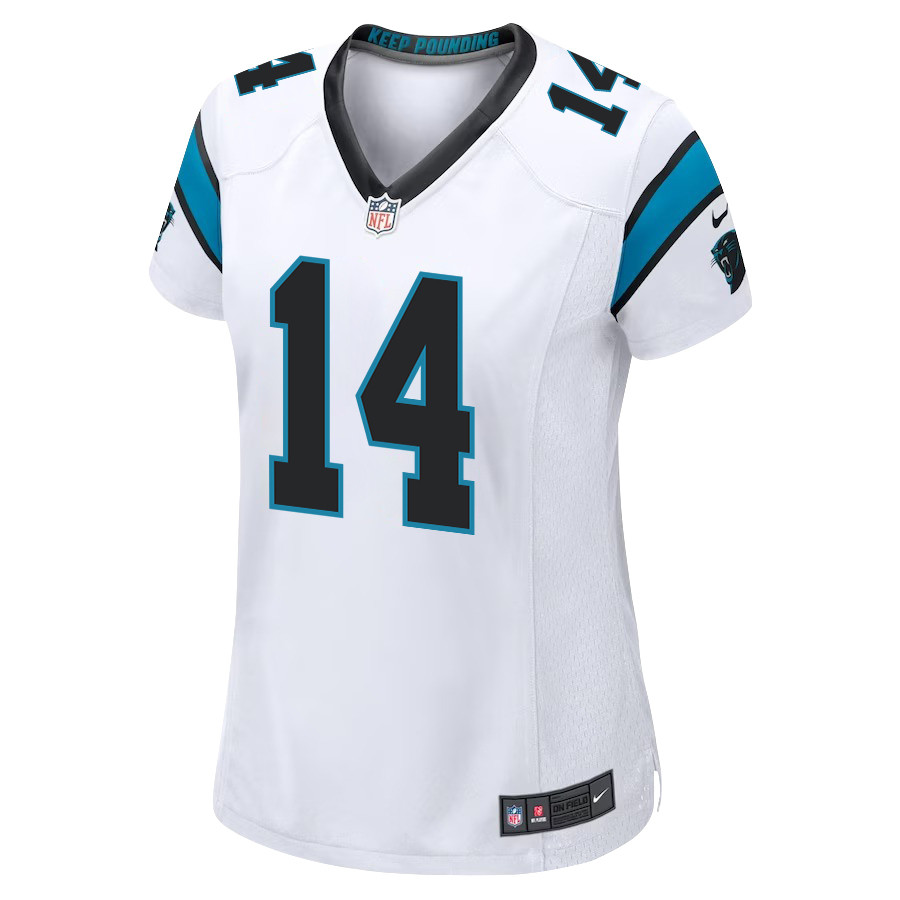Andy Dalton 14 Carolina Panthers Women Game Stitched Jersey – White