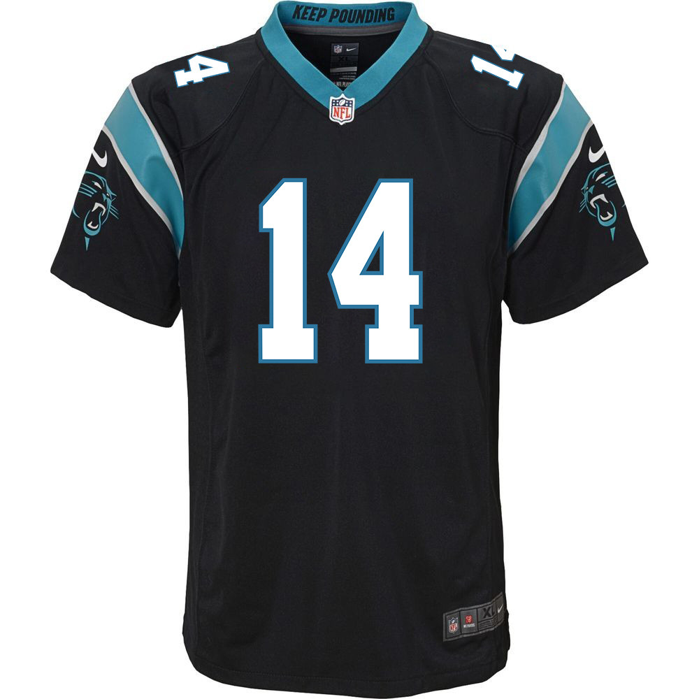 Andy Dalton 14 Carolina Panthers Youth Game Stitched Jersey – Black