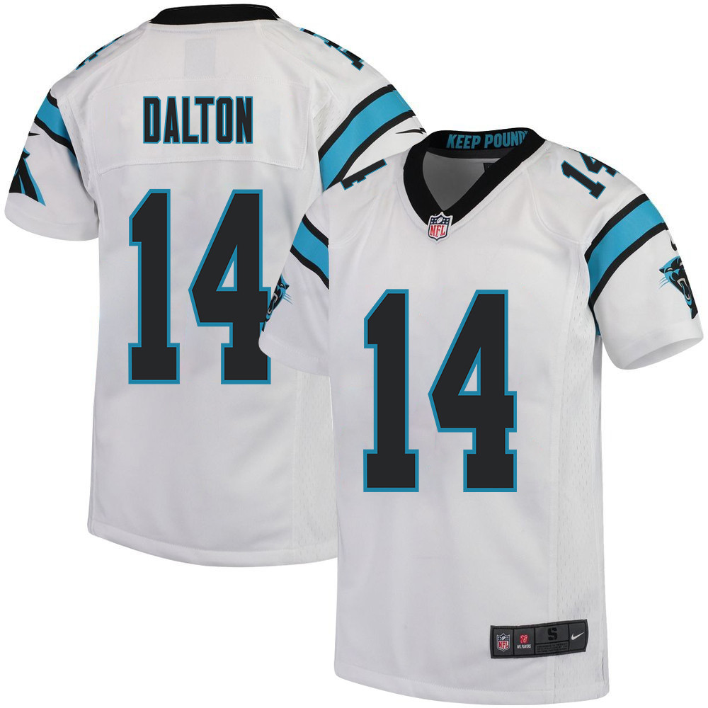 Andy Dalton 14 Carolina Panthers Youth Game Stitched Jersey – White
