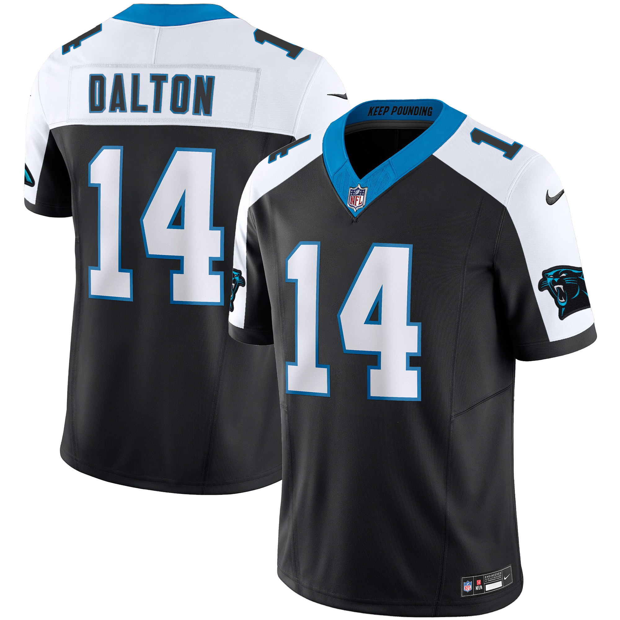 Andy Dalton Men's Carolina Panthers Vapor Limited Black Alternate Jersey - All Stitched 