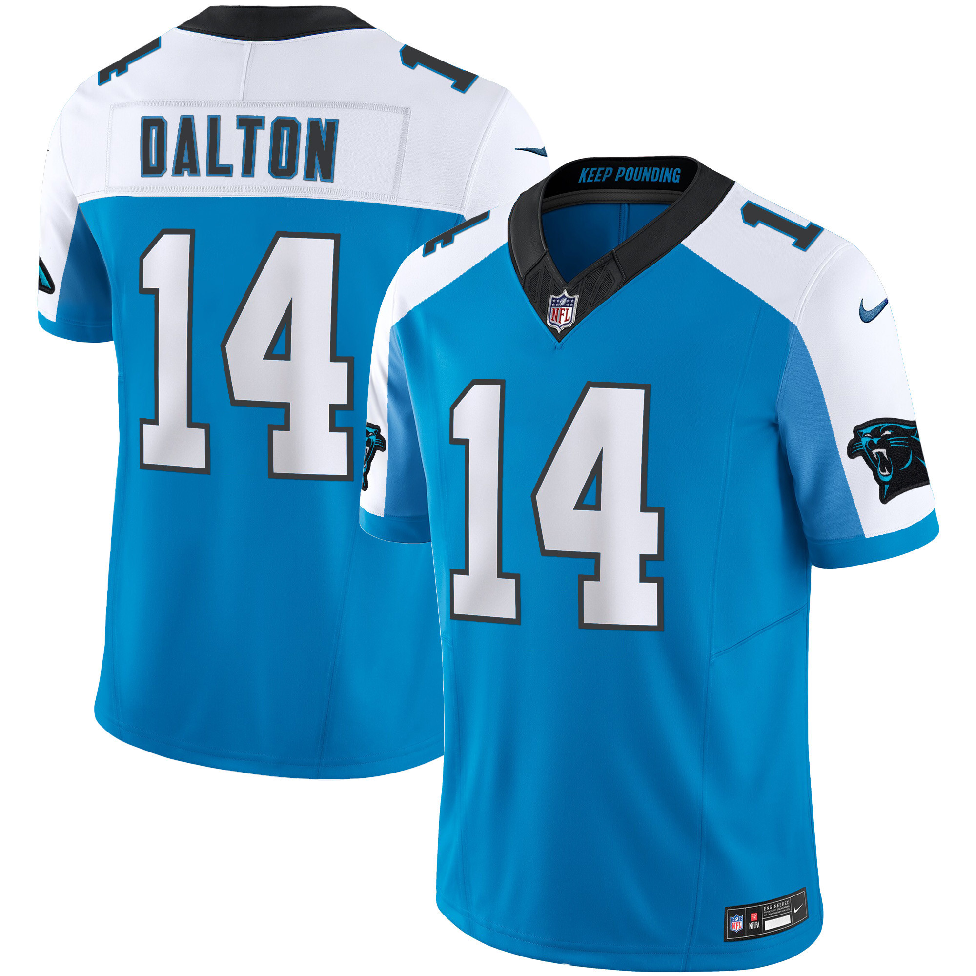 Andy Dalton Men's Carolina Panthers Vapor Limited Blue Alternate Jersey - All Stitched 