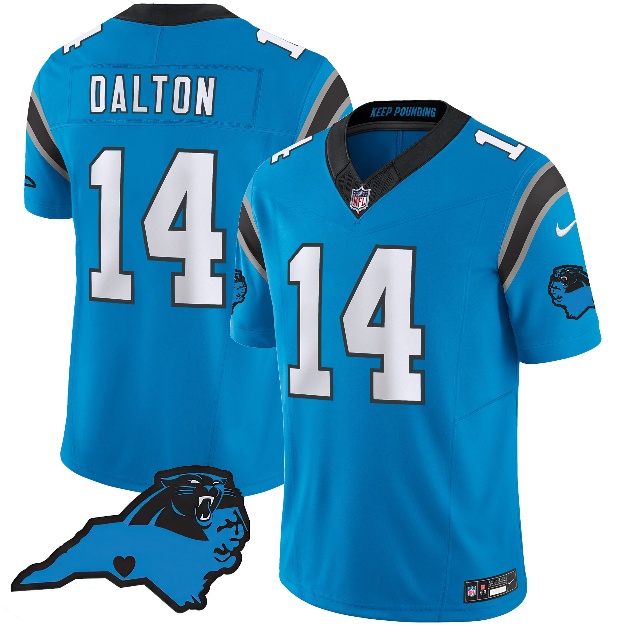 Andy Dalton Men's Carolina Panthers Vapor Limited Blue Jersey - All Stitched 