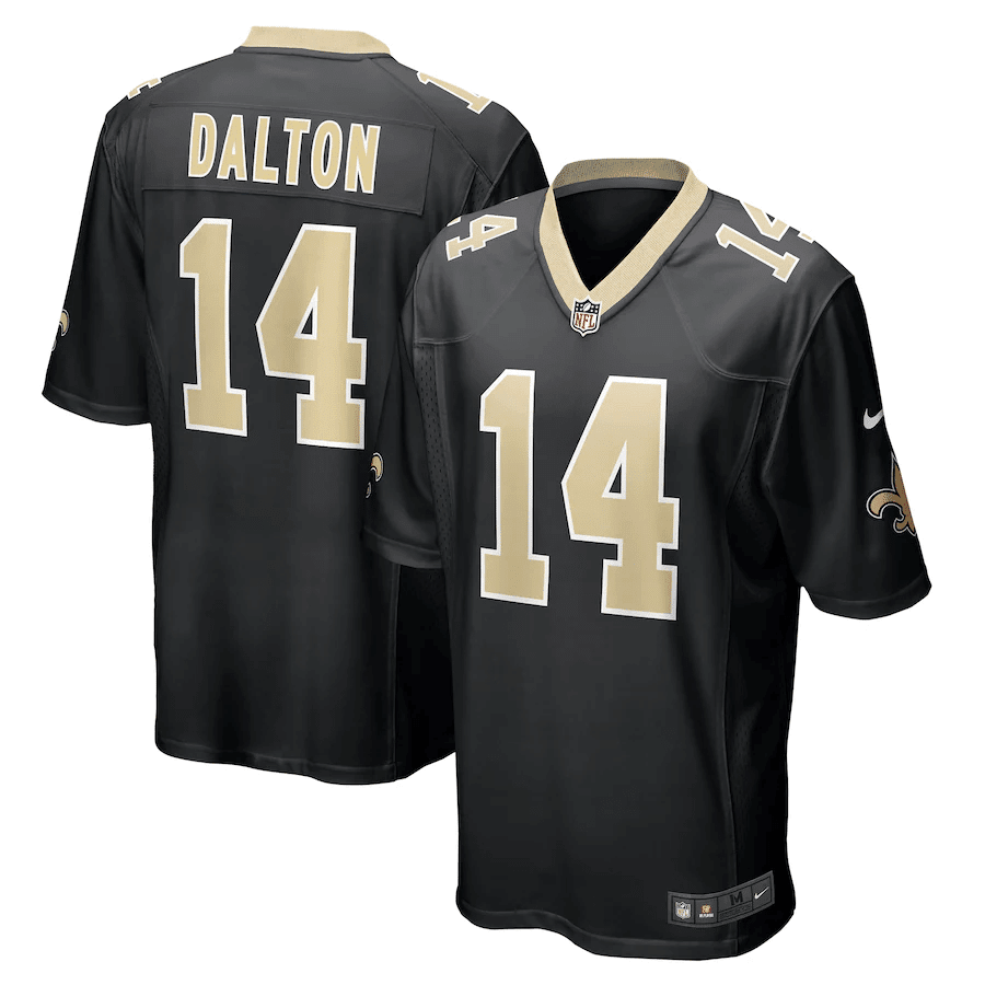 Andy Dalton New Orleans Saints Stitched Jersey – Black