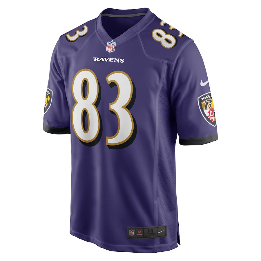 Andy Isabella 83 Baltimore Ravens Home Game Player Stitched Jersey – Purple