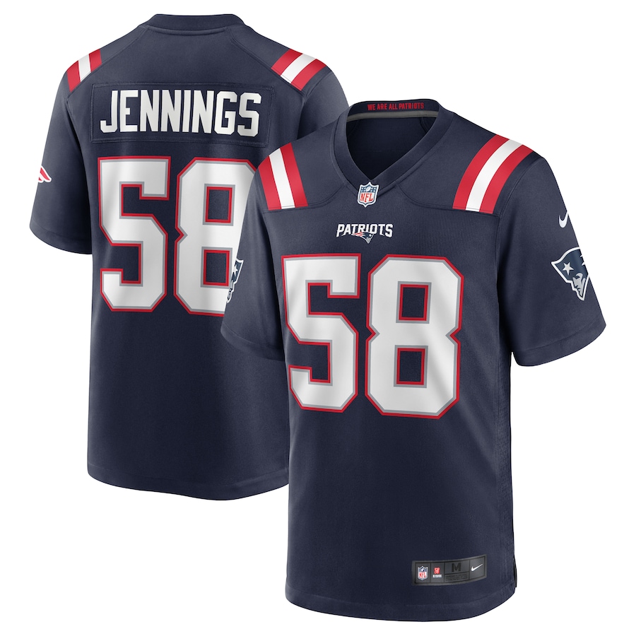 Anfernee Jennings New England Patriots Team Game Jersey – Navy