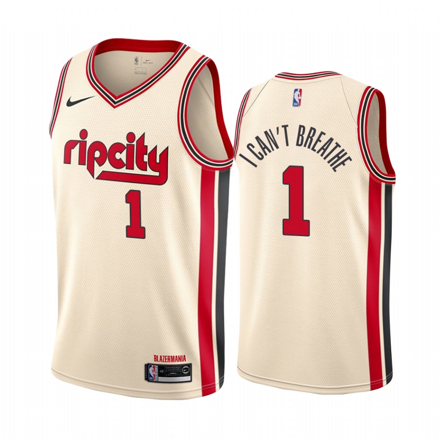 Anfernee Simons I Can't Breathe Blazers City Jersey