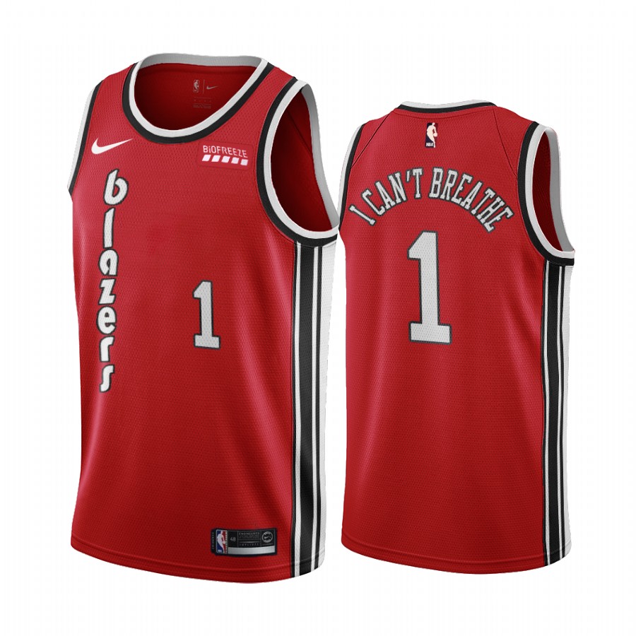 Anfernee Simons I Can't Breathe Blazers Classic Jersey