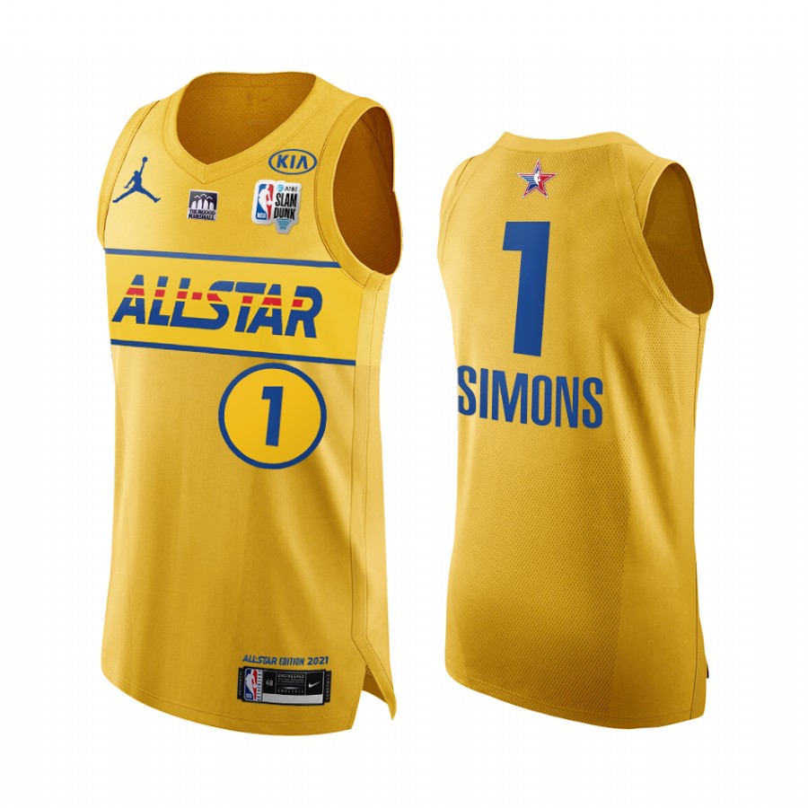 Anfernee Simons Portland Trail Blazers Jersey Blue 2021 All-Star Slam Dunk Champion Uniform