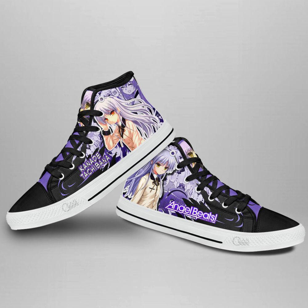 Angel Beats Kanade Tachibana High Top Shoes Custom Manga Anime Sneakers