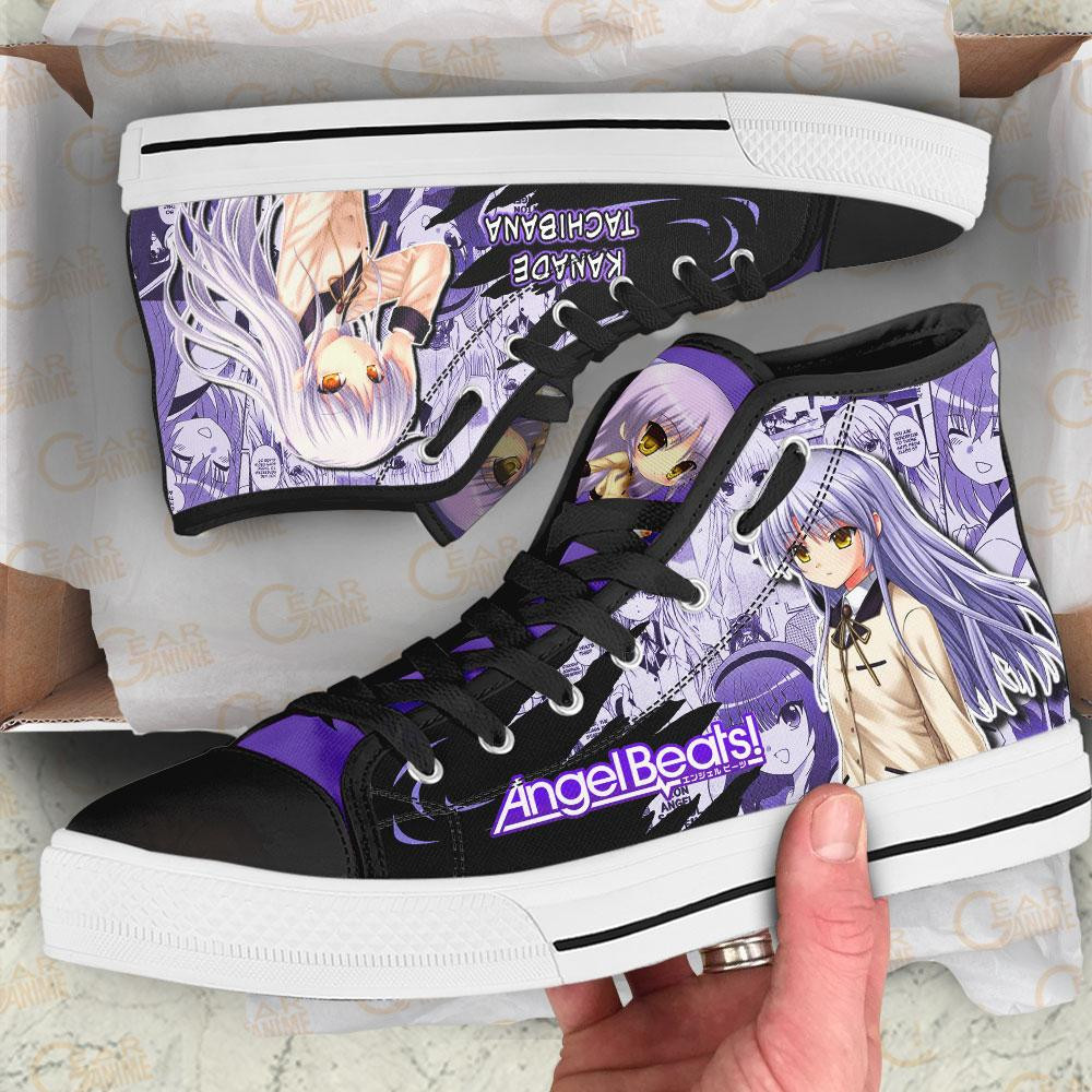 Angel Beats Kanade Tachibana High Top Shoes Custom Manga Anime Sneakers