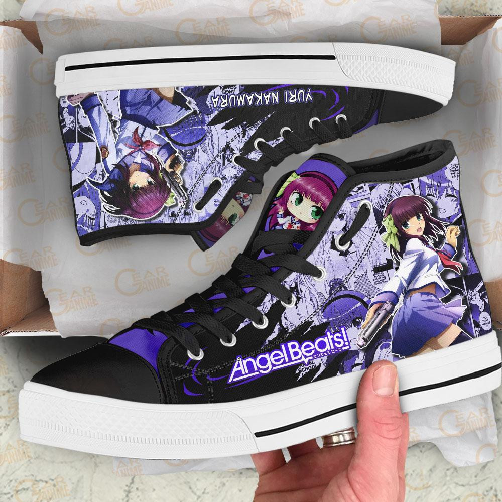 Angel Beats Yuri Nakamura High Top Shoes Custom Manga Anime Sneakers