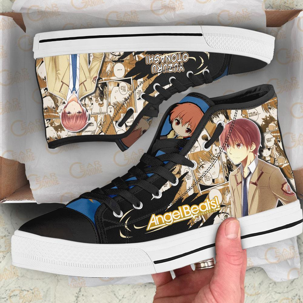 Angel Beats Yuzuru Otonashi High Top Shoes Custom Manga Anime Sneakers
