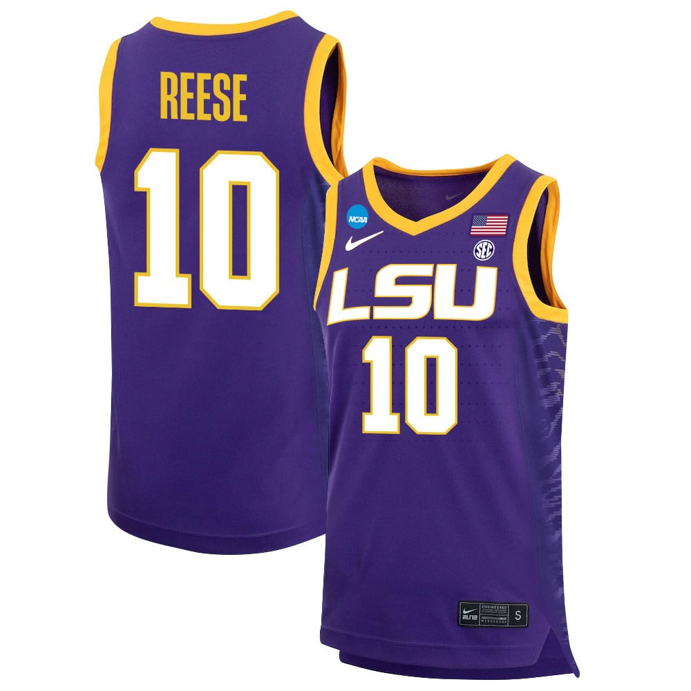 Angel Reese 10 LSU Tigers 2023 NCAA  Stitched Jersey – Purple