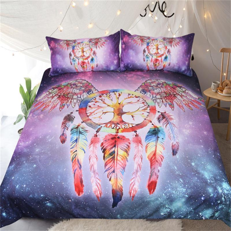 Angel Winged Dreamcatcher Duvet Cover Bedding Set