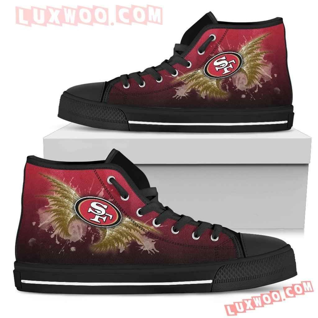 Angel Wings San Francisco 49Ers High Top Shoes Sport Sneakers