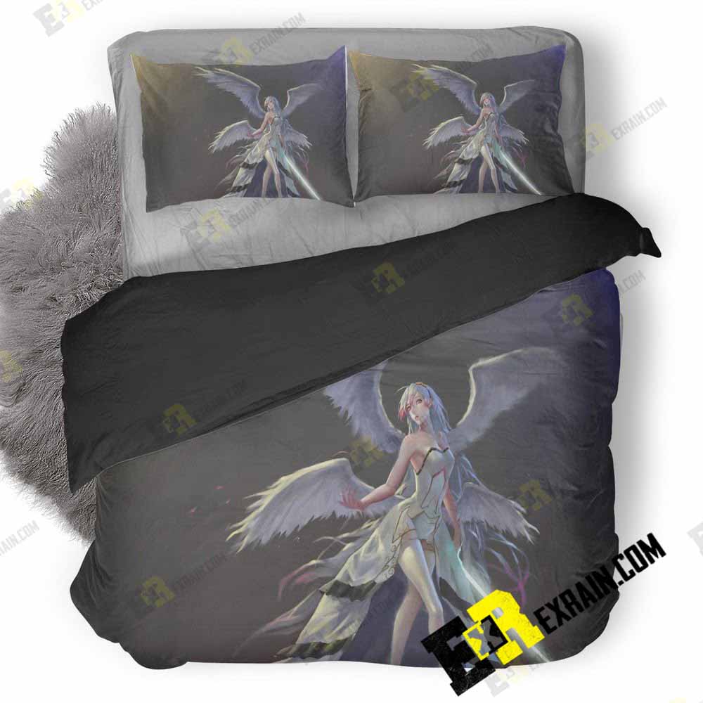 Angel With Sword White Hair Dungeon Fighter Online Ui 3D Customized Duvet Cover Bedding Set