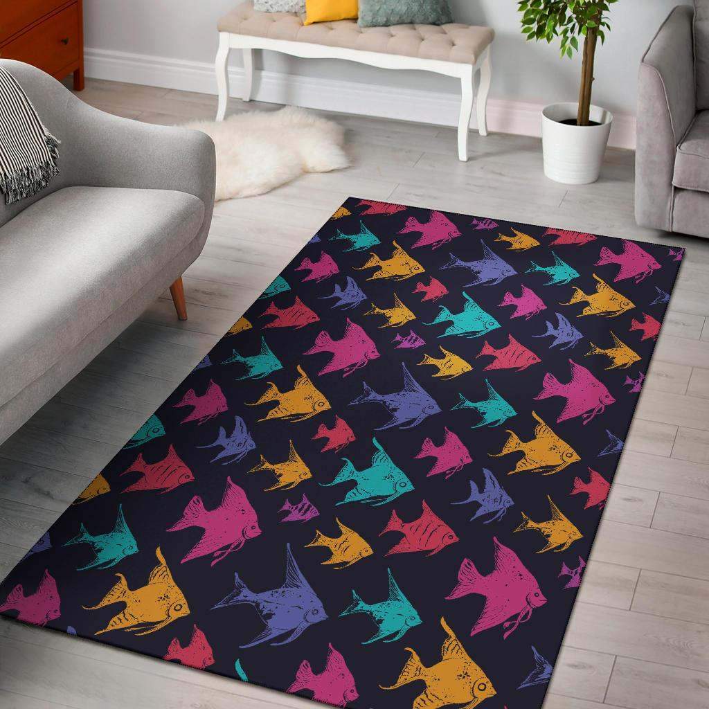 Angelfish Colorful Limited Edition Rectangle Rug