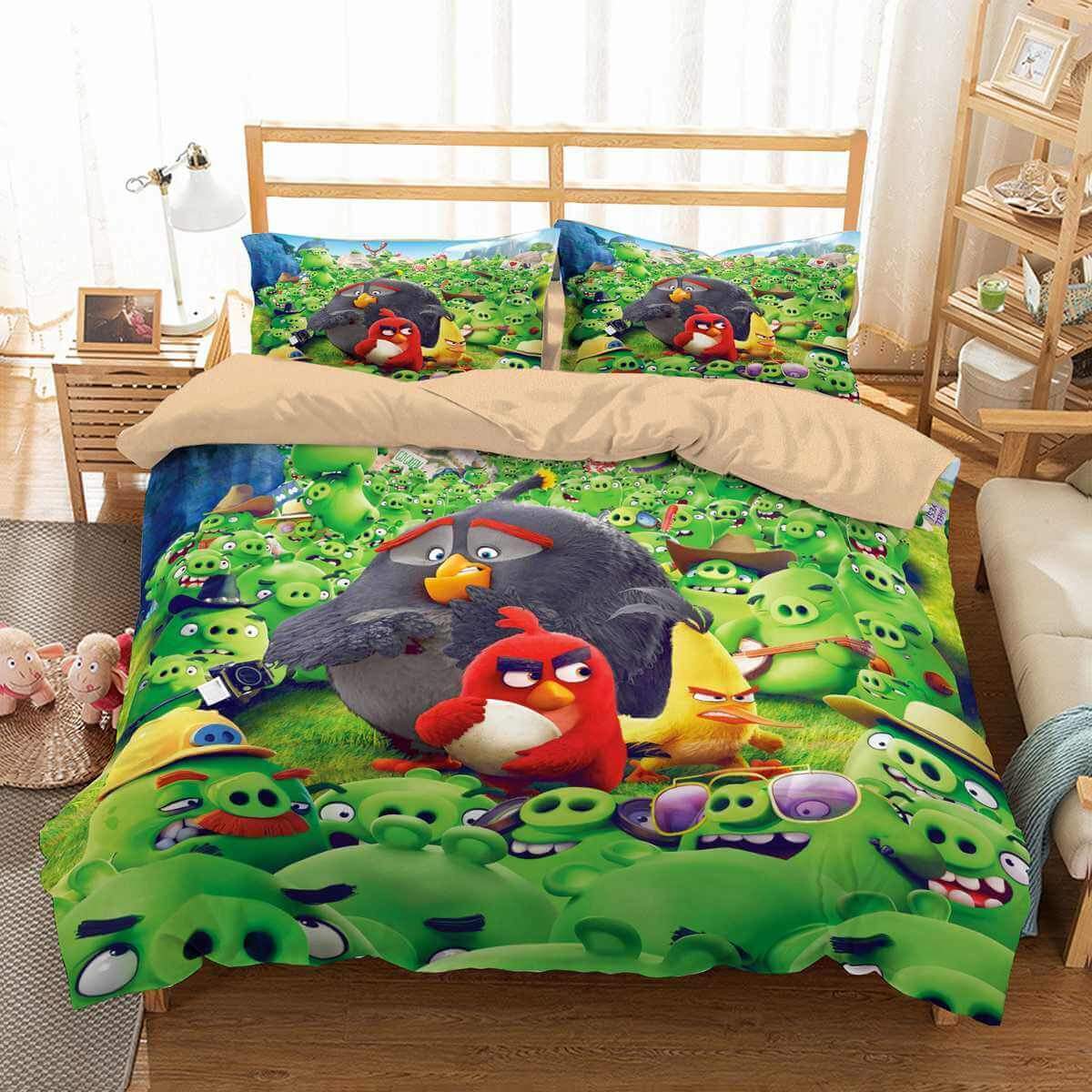 Angry Birds 3D Customized Duvet Cover Bedding Set