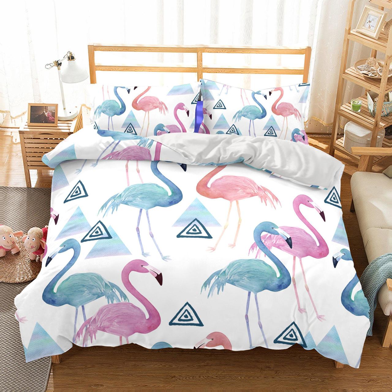 Animal Pink Flamingo 3D Duvet Cover Bedding Set