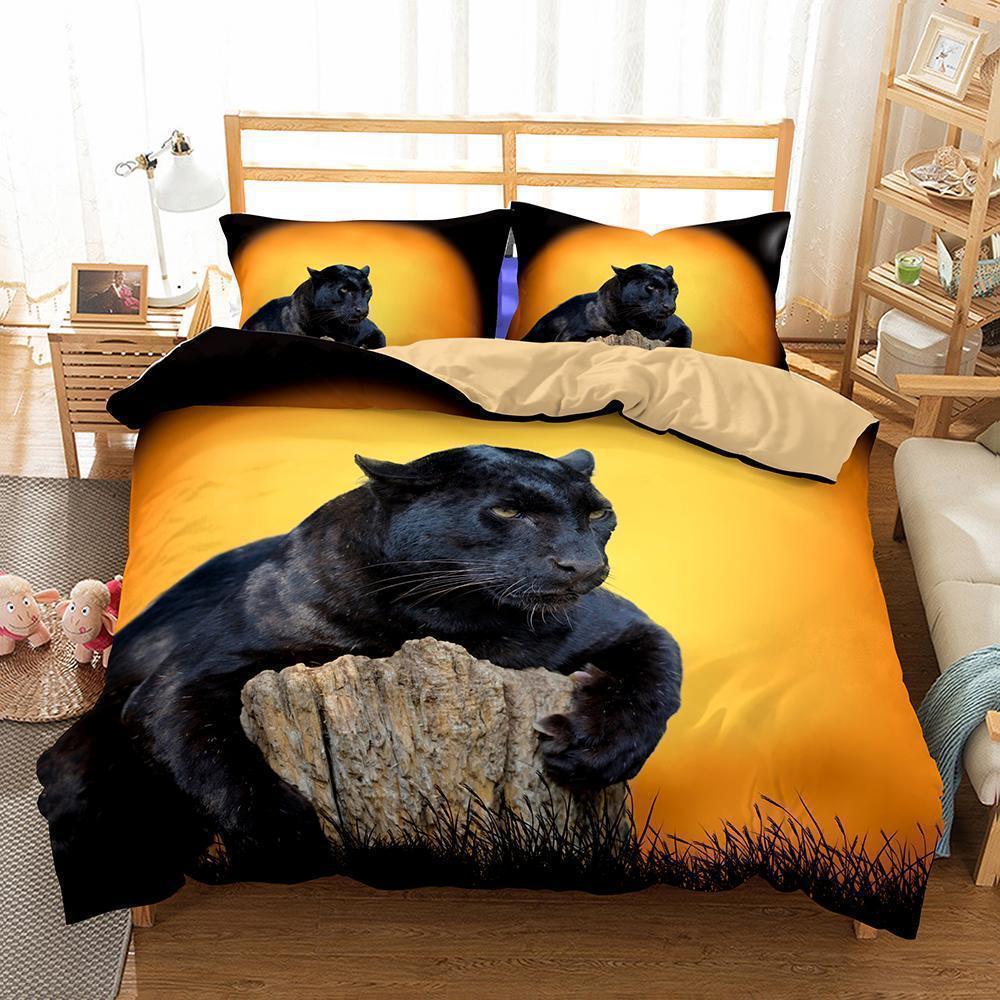 Animal Snow Leopard Ding Queen 3D S Duvet Cover Bedding Set