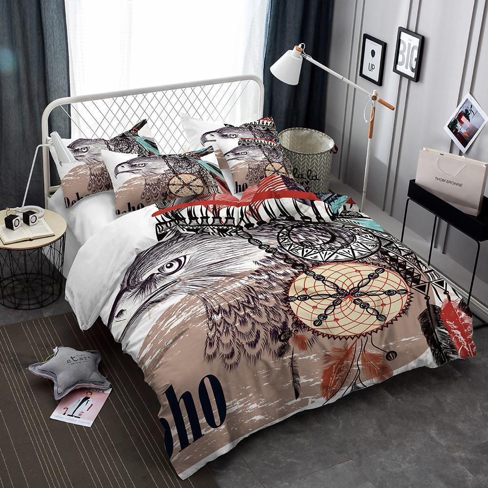 Animal World White Eagle 3D Prints Oversized Design 3D Customized Duvet Cover Bedding Set