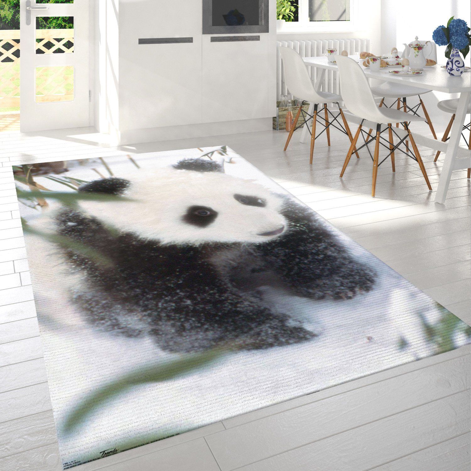 Animals Panda Rectangle Rug – Custom Size And Printing