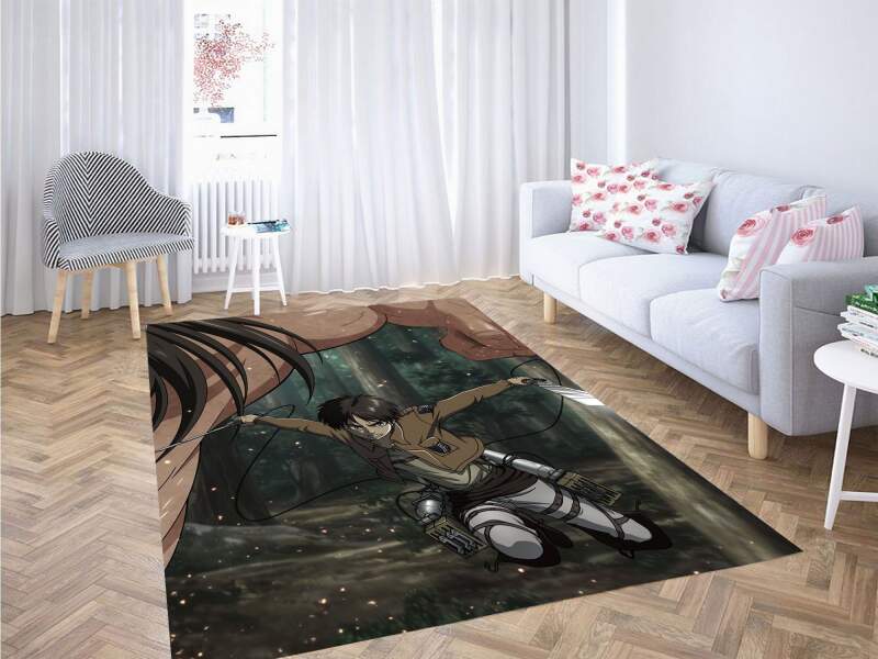 Anime Attack On Titan Eren Jaeger Carpet Rectangle Rug