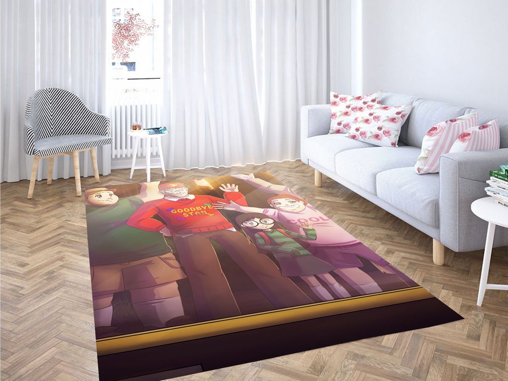 Anime Gravity Falls Living Room Modern Carpet Rectangle Rug