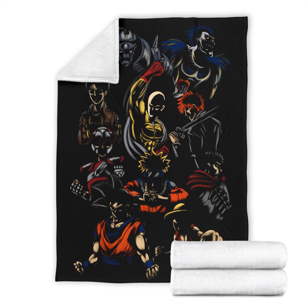 Anime Heroes Sherpa Blanket Cozy Blanket Fleece Blanket