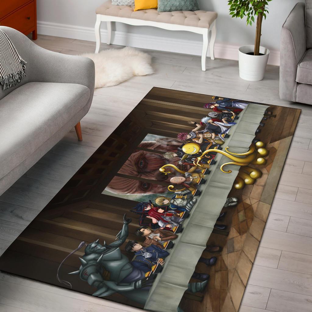 Anime Last Supper Area Rectangle Rug