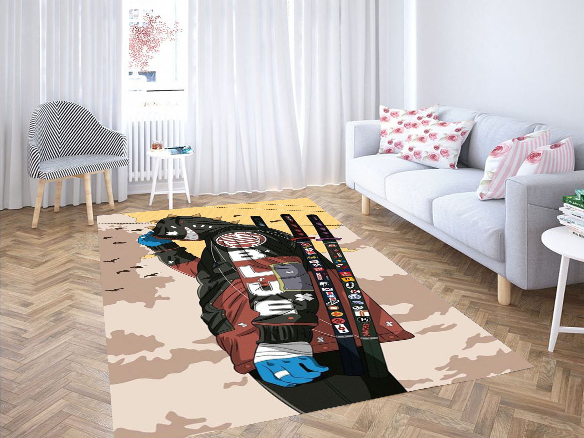 Anime Samurai Wallpaper Carpet Rectangle Rug