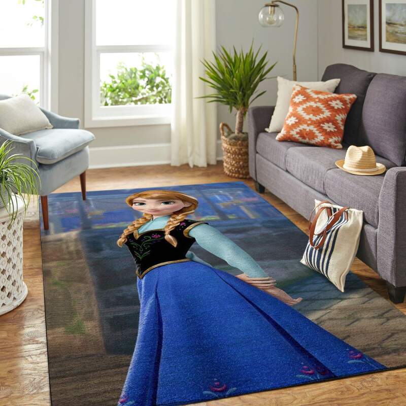 Anna Frozen Living Room Area Rectangle Rug
