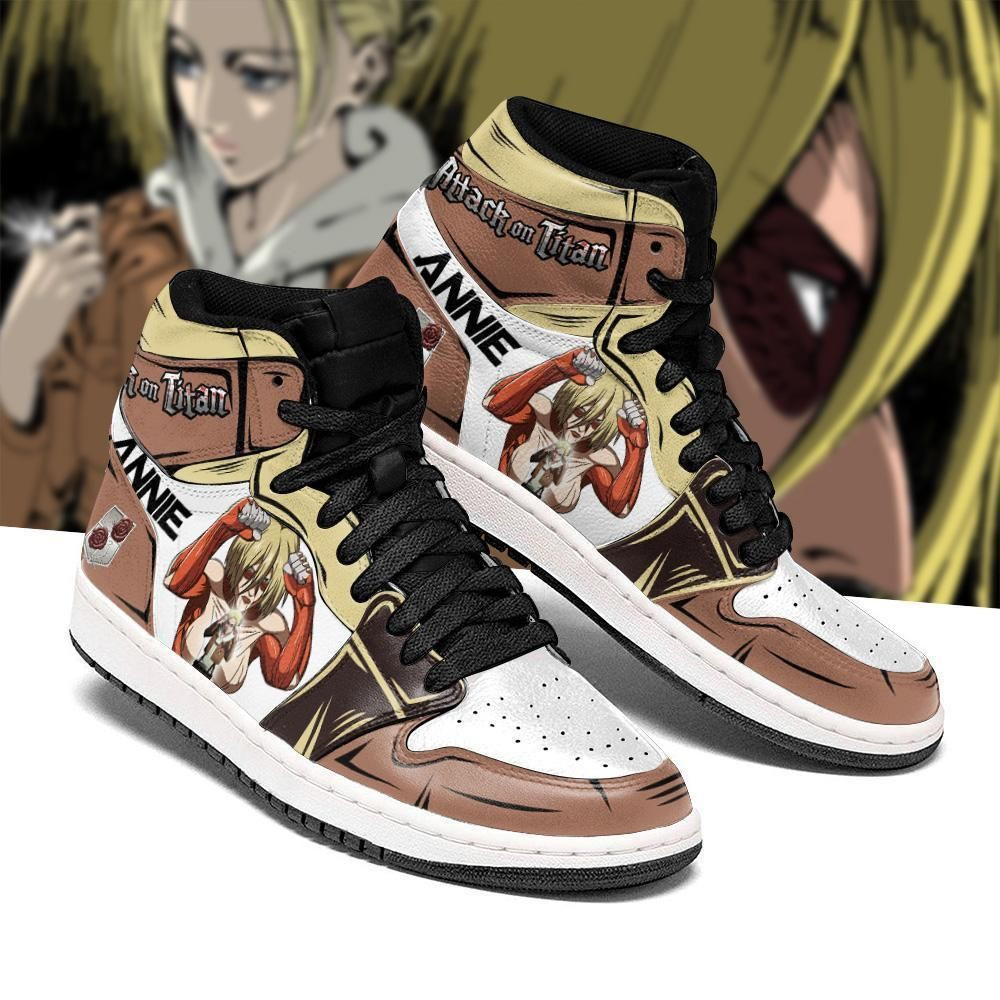 Annie Leonhart Titan Attack On Titan Anime 1 High Top Air Jordan Sneaker, Air Jordan Hightop