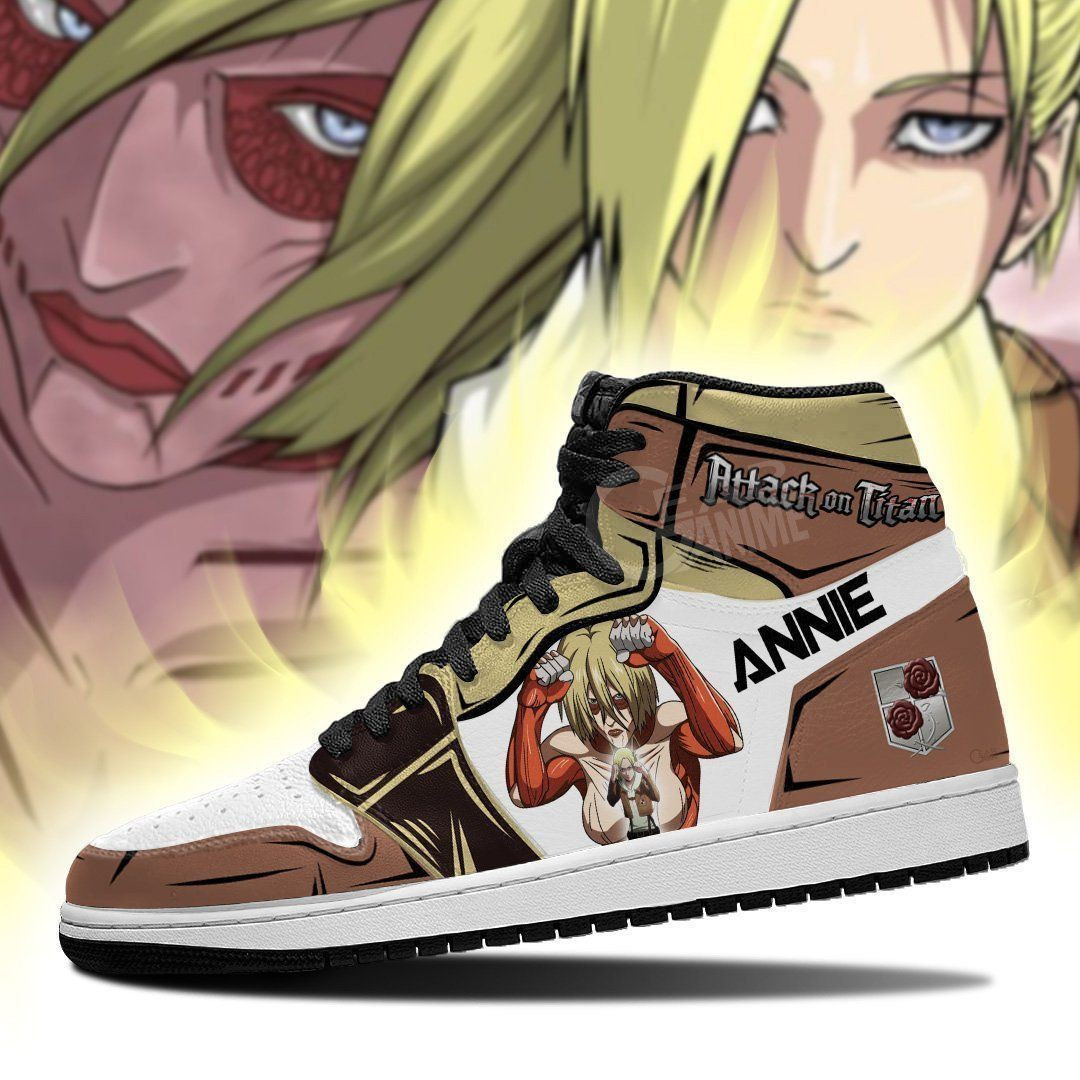 Annie Leonhart Titan Attack On Titan Anime 1 High Top Air Jordan Sneaker, Air Jordan Hightop