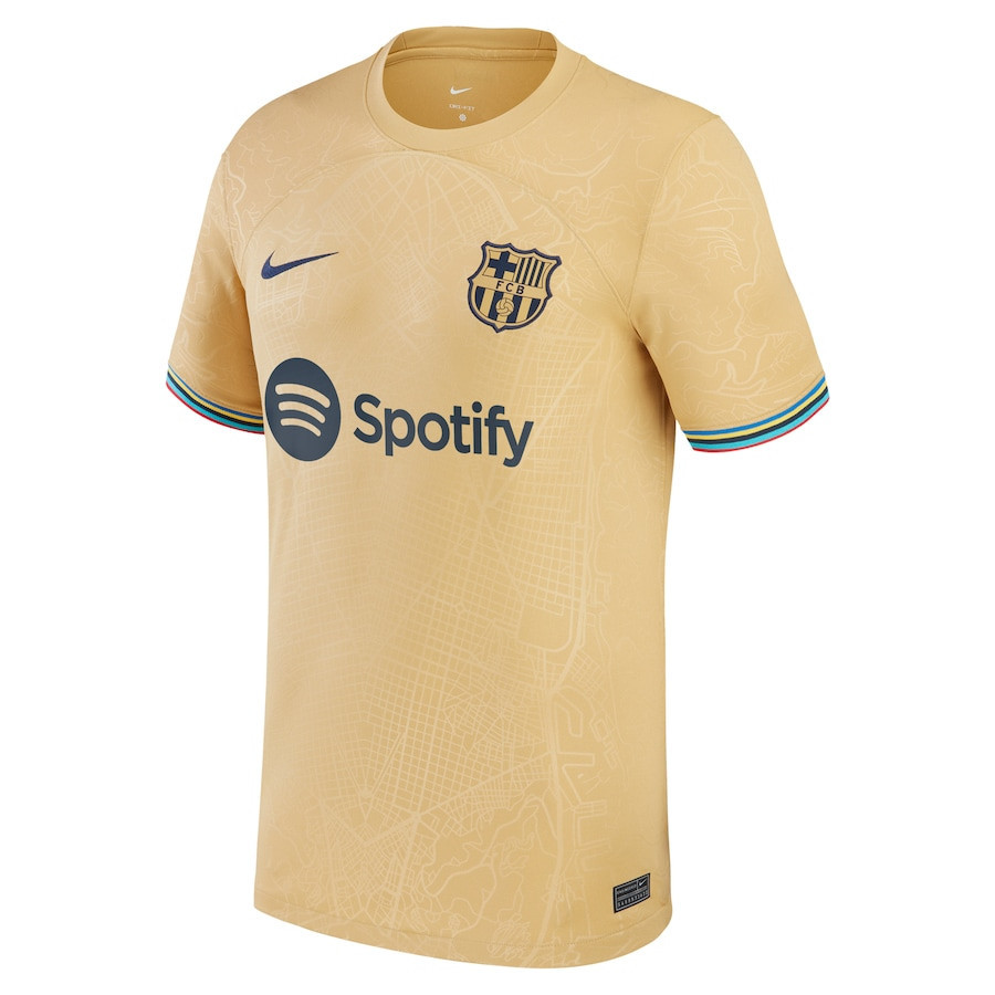 Ansu Fati 10 Barcelona 2022/23 Away Breathe Stadium Player Soccer Jersey – Yellow