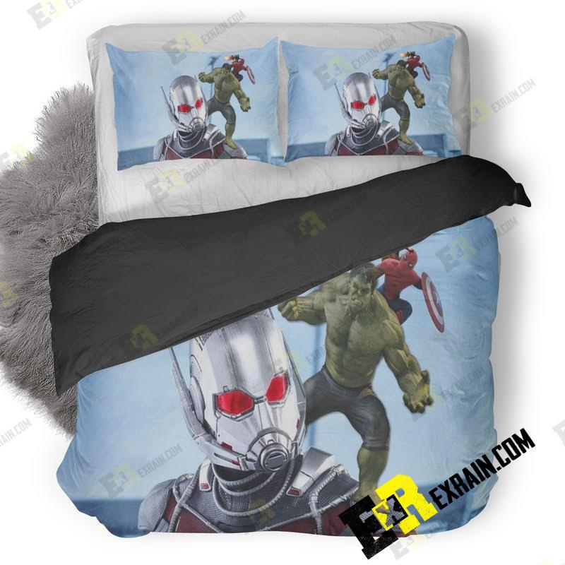 Ant Man Hulk Spiderman Rocket Baby Groot 5K Fm 3D Customized Duvet Cover Bedding Set