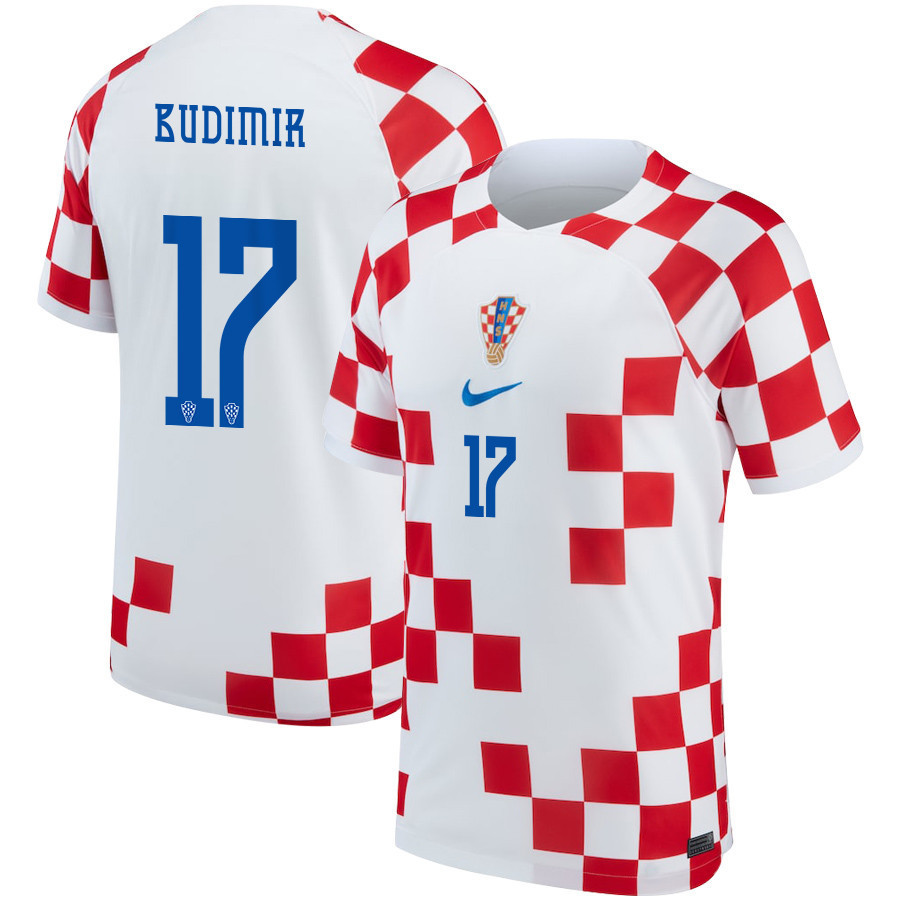 Ante Budimir 17 Croatia National Team 2022-23 Qatar World Cup- Home Men Soccer Jersey