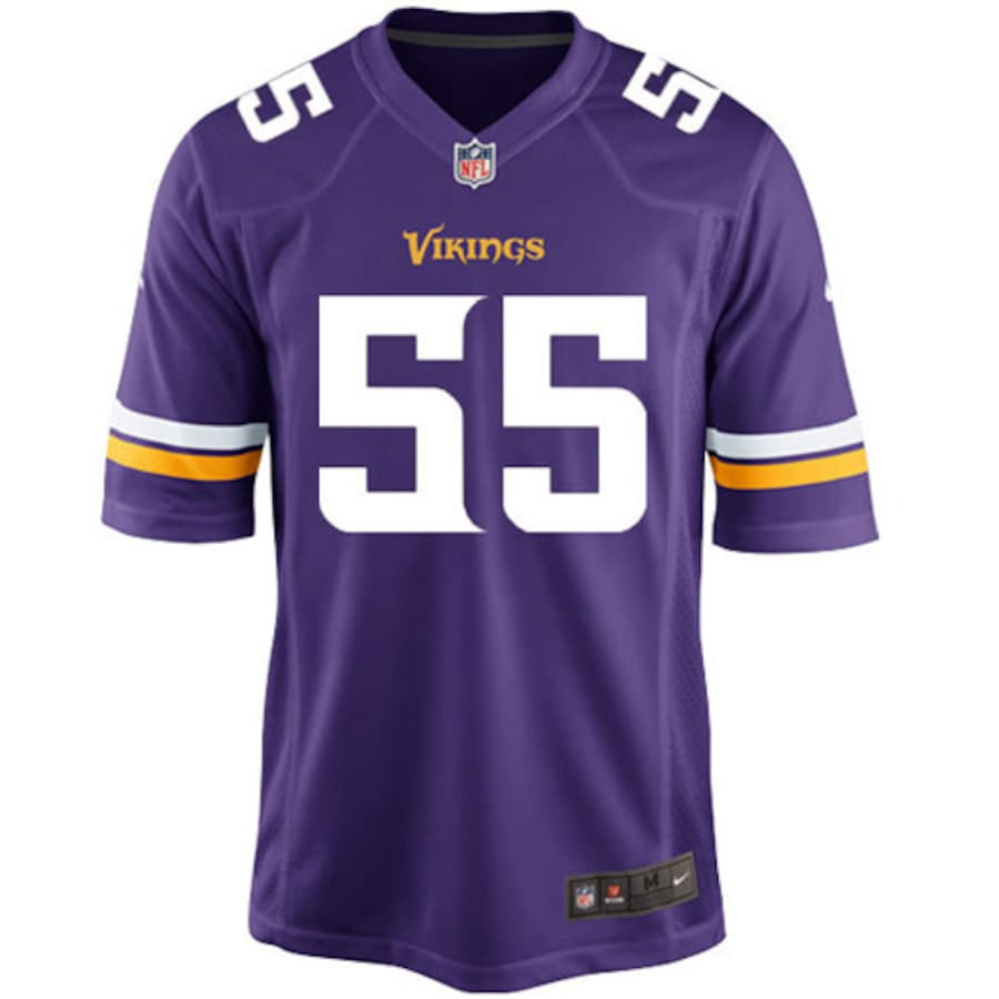 Anthony Barr 55 Minnesota Vikings Youth Team Color Game Stitched Jersey – Purple
