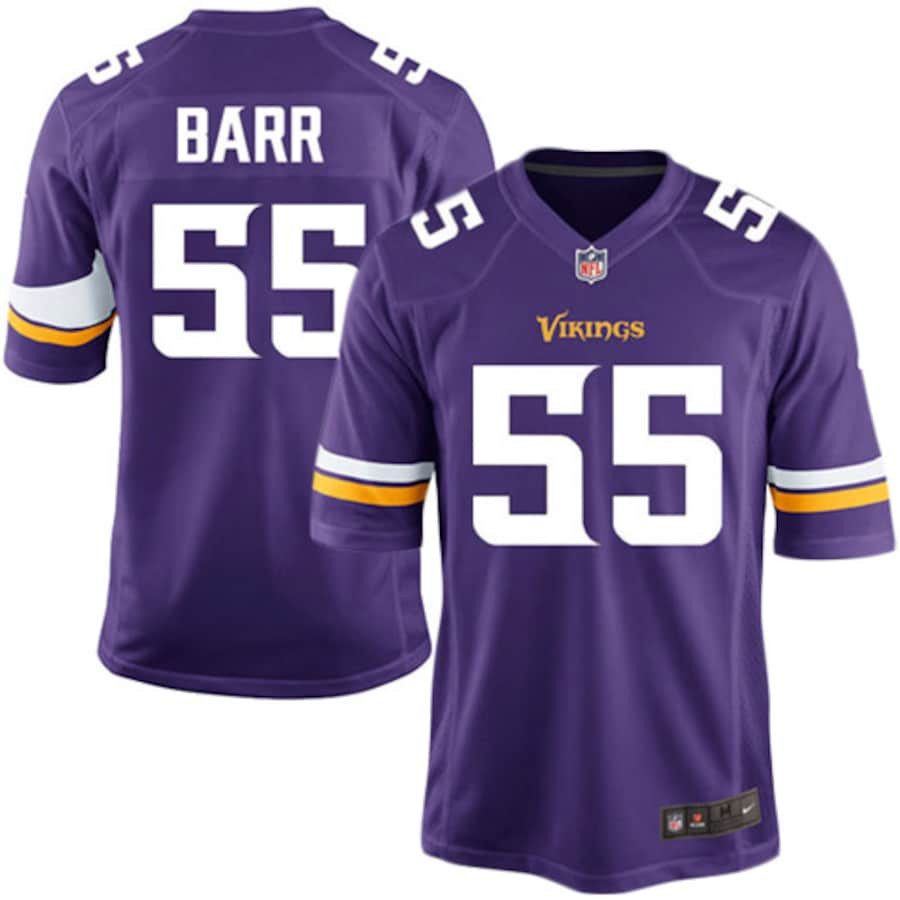 Anthony Barr 55 Minnesota Vikings Youth Team Color Game Stitched Jersey – Purple