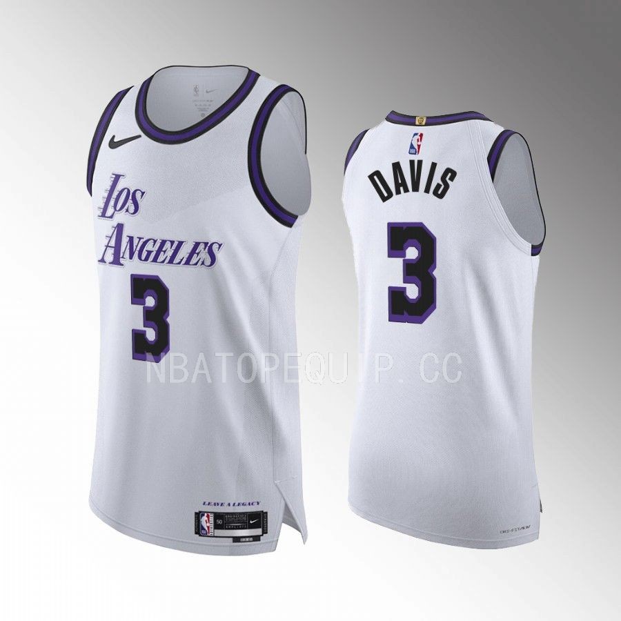 Anthony Davis 2022-23 Lakers #3 City Edition Jersey White