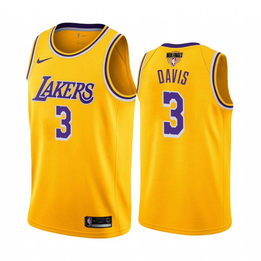 Anthony Davis Los Angeles Lakers 2020 NBA Finals Bound Gold Jersey Icon Edition