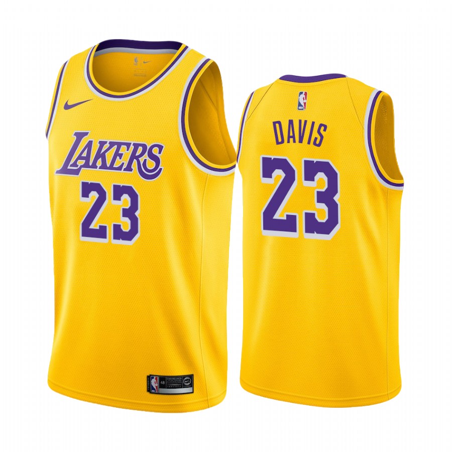 Anthony Davis Los Angeles Lakers 2021-22 Gold Icon Jersey Trade Numbers