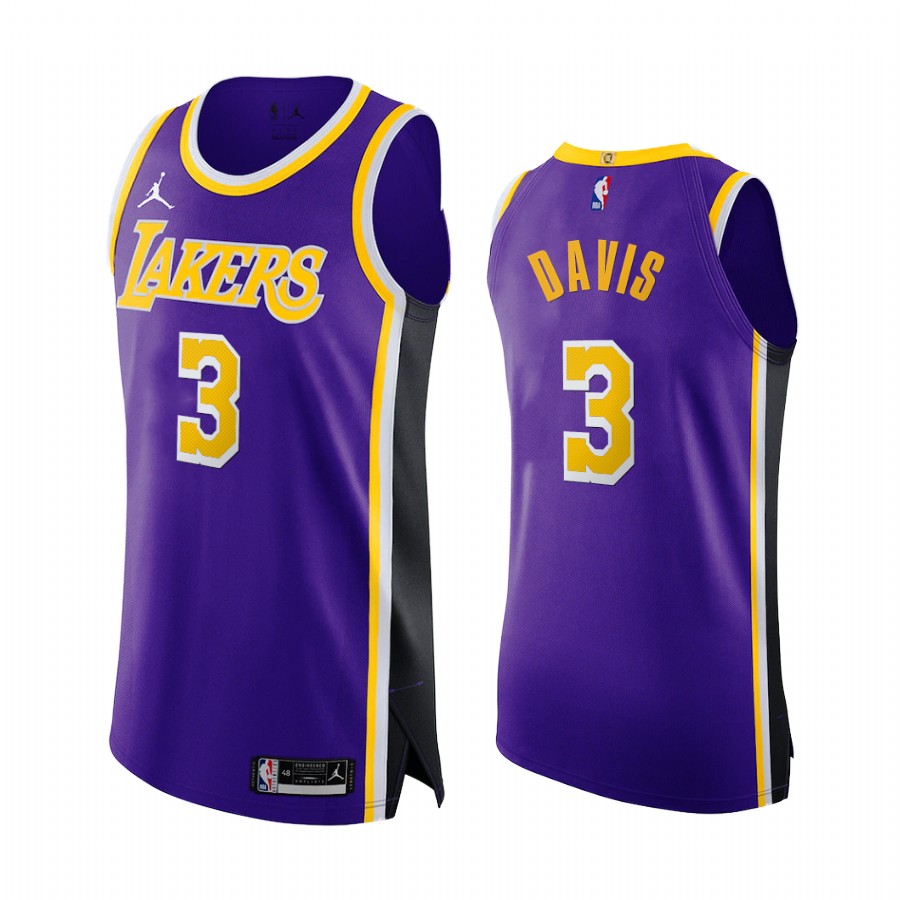 Anthony Davis Los Angeles Lakers Purple Statement Jumpman 2020-21 Jersey