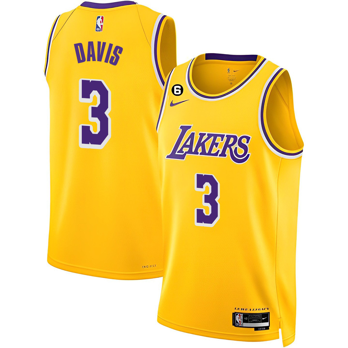 Anthony Davis Men's Los Angeles Lakers 2023 Collection Gold Jersey - All Stitched