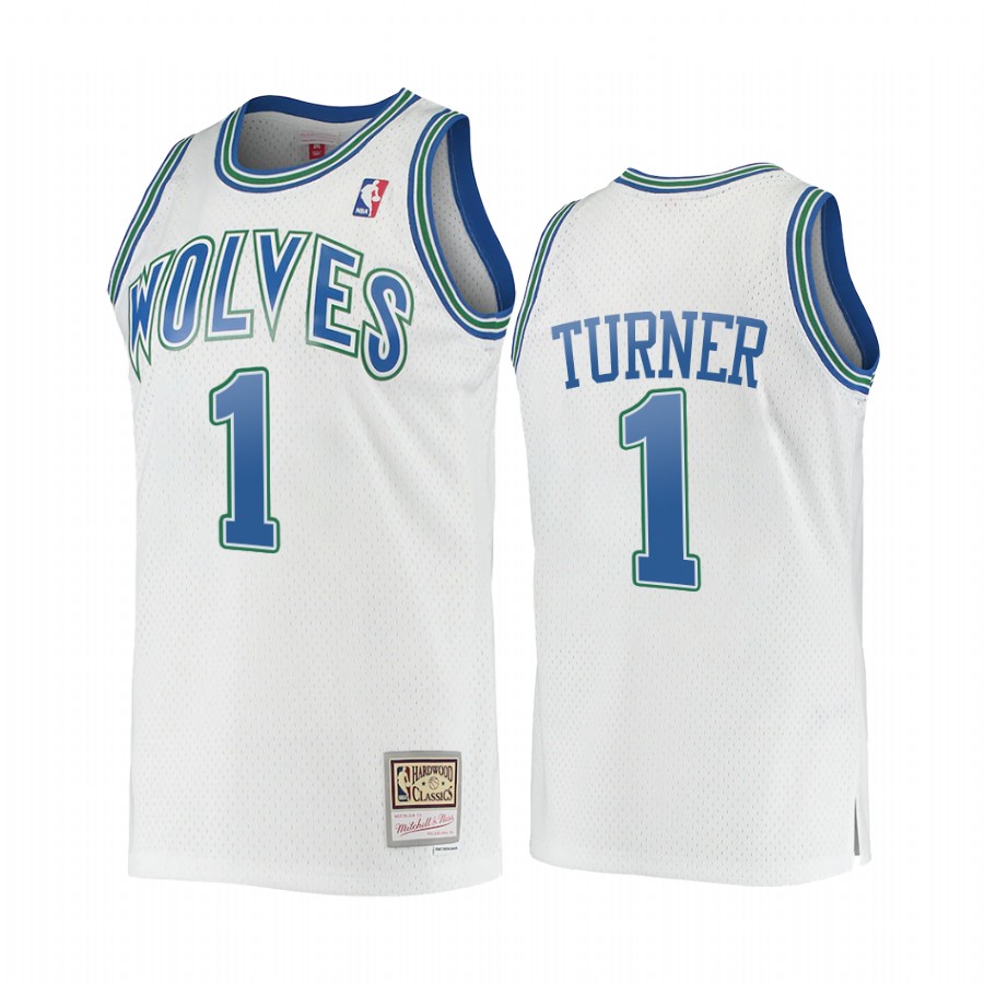 Anthony Edwards #1 Minnesota Timberwolves Hardwood Classics Jersey White